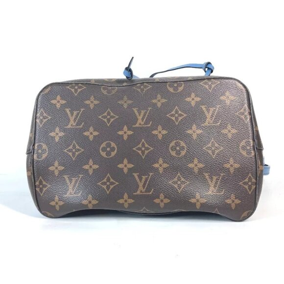 LOUIS VUITTON Monogram Neonoe Bucket type Shoulder Bag Brown x blue - Picture 4 of 16
